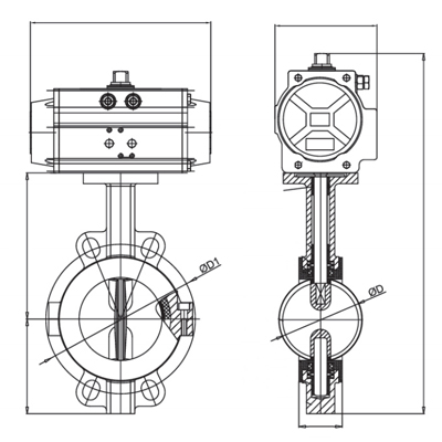 What is the Difference Between Electric Actuator and Pneumatic Actuator butterfly valve drw1.jpg